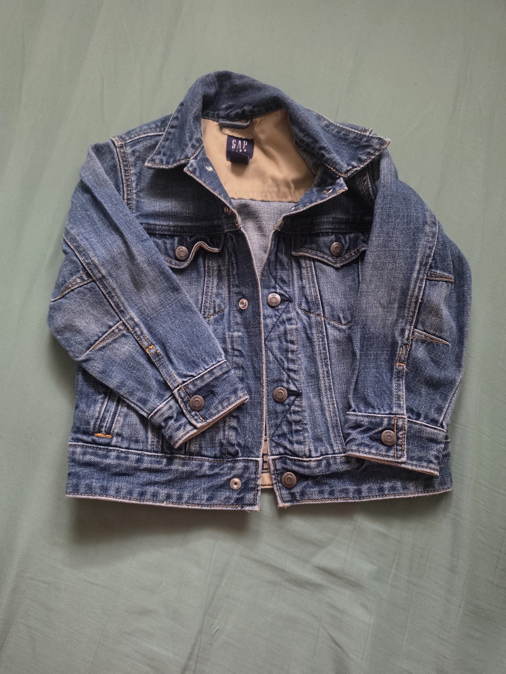 GAP Kids Medium Blue Denim Jacket with Button Front